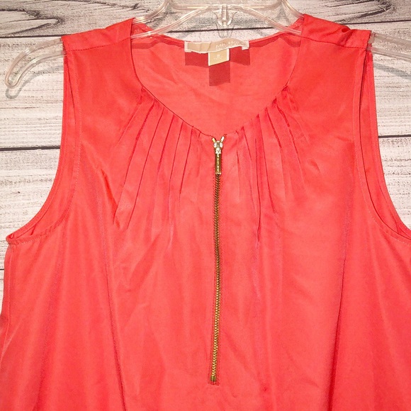 Michael Kors Coral Sleeveless Blouse - Picture 2 of 5